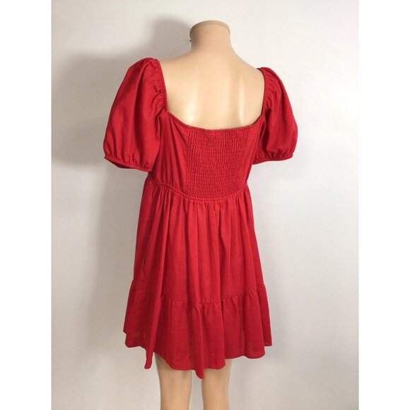 Speechless Red Linen Dress Womens 2XL - Picture 3 of 8